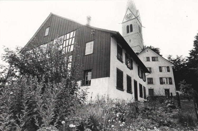  1980: Obere Hohlgasse 6, Kirche. Im Vordergrund Hohlandhaus 