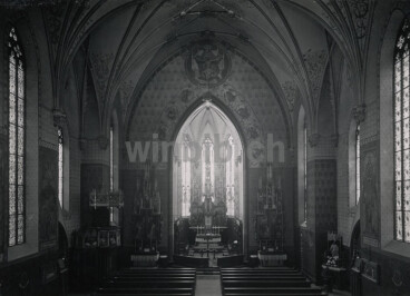 um 1930: Tellstrasse, katholische Kirche St. Peter und Paul, Innenansicht