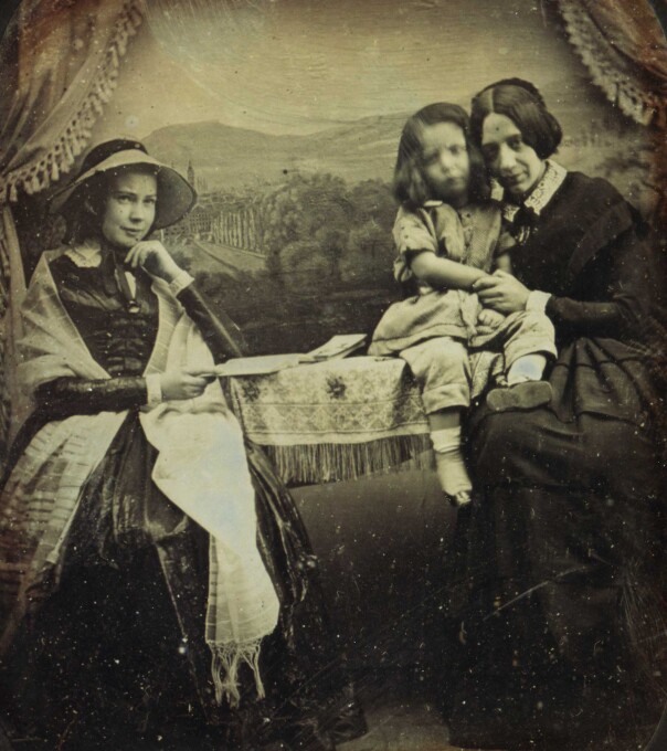 Luise Rieter (1828-1879) und Laura Ernst-Rieter (1825-1879), Daguerreotypie um 1850. 